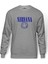 Nirvana Baskılı Gri Melanj Erkek Örme Sweatshirt Uzun kol 1