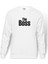 The Boss Baskılı Beyaz Erkek Örme Sweatshirt Uzun kol 1
