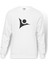 Tübitak Baskılı Beyaz Erkek Örme Sweatshirt Uzun kol 1