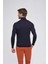 Boğazlı Slim Fit Lacivert Merino Yün Triko 3
