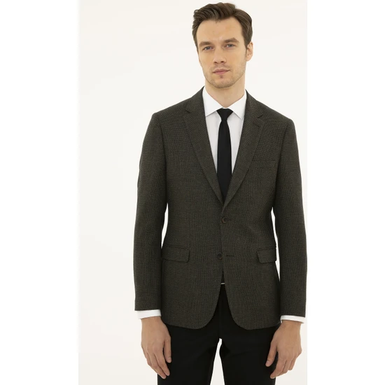 Cacharel Yeşil Slim Fit Ceket