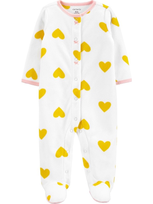 Carter�s Patikli Polar Bebek Tulumu 1J186210 Beyaz