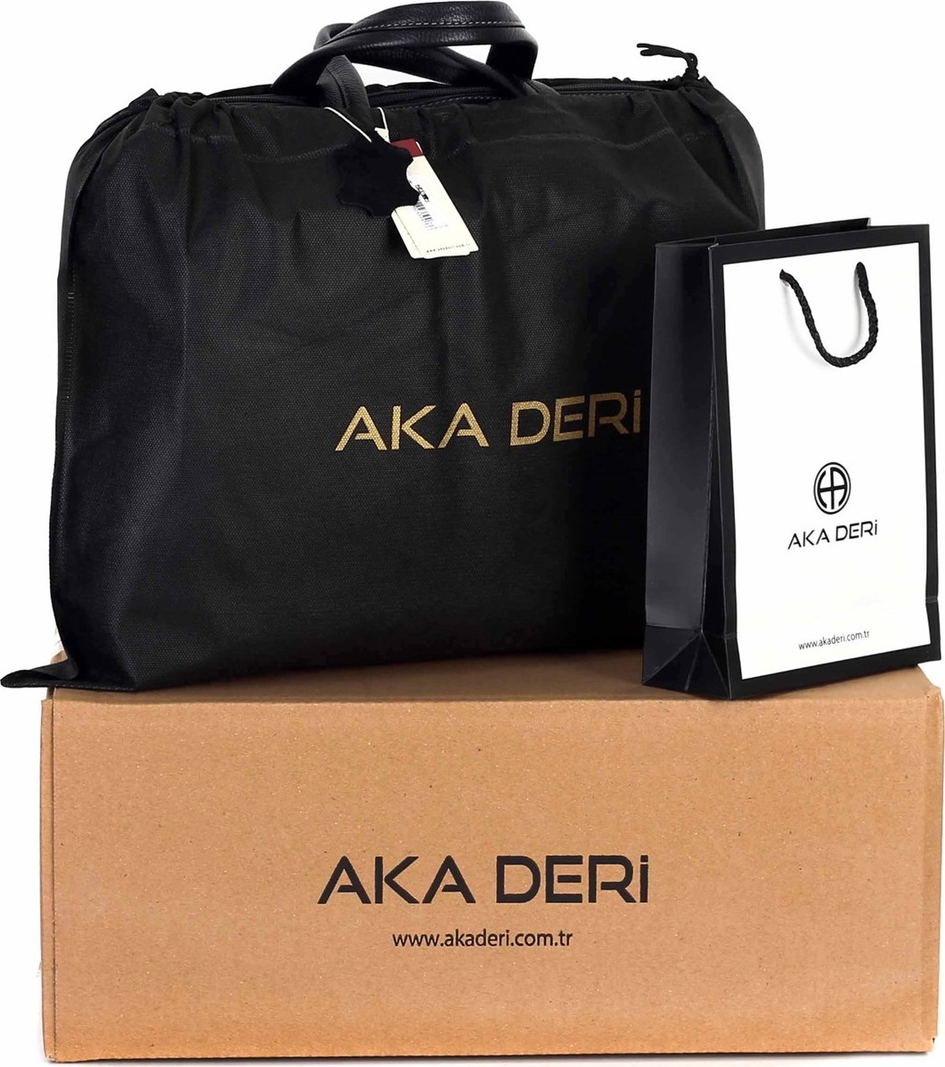 Aka Deri Düz Siyah - Deri Evrak Çantası 255 görsel 4