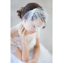 Bba New Trend Incili Sade Tül,nikah Kepi Nikah Aksesuar Vualet