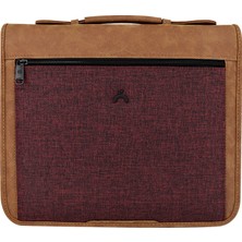 Önder Londra Saplı Fermuarlı Çok Amaçlı El ve Clutch Çantası Bordo