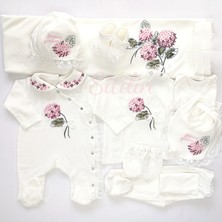Sitilin Kız Bebek Natural 10 Lu Hastane Çıkışı Işlemeli Çiçek Desenli