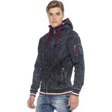 Cipo & Baxx CL418 Vintage Black Kapşonlu Erkek Sweatshirt