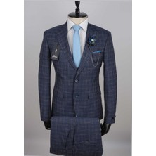 Jan Carlucci Jan Carlucci Slimfit Yelekli Drop 6 Takım