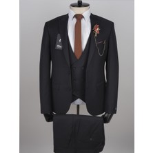 Jan Carlucci Jan Carlucci Slimfit Yelekli Drop 6 Takım