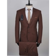 Jan Carlucci Yelekli  Slimfit Drop 6 Takım Elbise