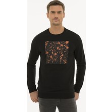 Pierre Cardin Erkek Siyah Standart Fit Sweatshirt 50235419-VR046