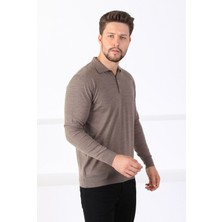 Ferraro K.Bej Polo Yaka Superfine Erkek Triko Kazak