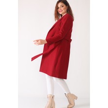 Dewberry Z6628 Dewberry Bayan Palto-Bordo