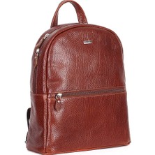 Aka Deri Parlak Taba - Deri Sırt Çantası 332