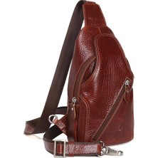 Aka Deri Parlak Taba - Omuzdan Askılı Deri Çanta 313