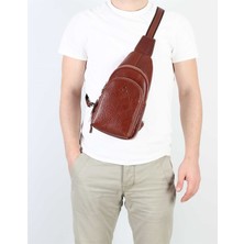 Aka Deri Parlak Taba - Omuzdan Askılı Deri Çanta 314