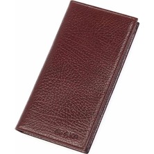 Aka Deri Parlak Kahve - Deri El Cüzdanı 810