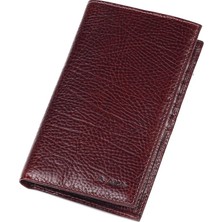 Aka Deri Parlak Kahve - Deri El Cüzdanı 801