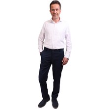 Daniel Voi Poliviskon Likralı Açık Lacivert Erkek Slim Fit Pantolon