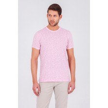 Hatemoğlu Erkek Pembe Baskılı Regular T-shirt