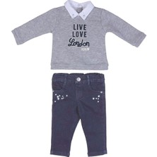 Bebepan Kız Bebek Star Kot Pantolonlu Takım