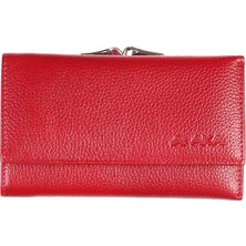 Aka Deri Flöter Kırmızı  Kadın Cüzdanı (423-8)