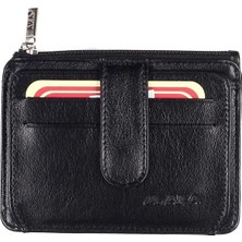 Aka Deri Düz Siyah - Deri Kartlık 026