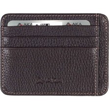 Aka Deri Floter Kahve - Deri Kartlık 004