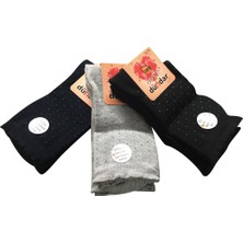 Dündar 6 Adet Bayan Modal Çorap Dikişsiz (Desenli)