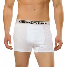 Seher Yıldızı 6 Adet Seher 060 Likralı Erkek Boxer Şort Paçalı Külot
