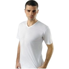 Anıt 1109 Erkek V Yaka Kısa Kol Atlet Ribana Kumaş Renkli