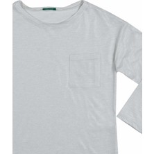 United Colors Of Benetton Kız Çocuk Lamine Baskılı Boxy Tshirt