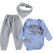 Donino Baby Mavi Erkek Bebek Fularlı Takım BAB20311659.