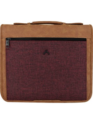 Önder Londra Saplı Fermuarlı Çok Amaçlı El ve Clutch Çantası Bordo