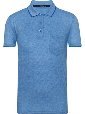 Süvari Armür Desenli Polo Yaka Erkek T-Shirt