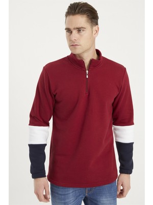 Dewberry 1041 Dewberry Erkek Sweatshırt-Bordo