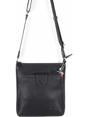 Akaderi Floter Siyah - Omuzdan Askılı Deri Çanta 316
