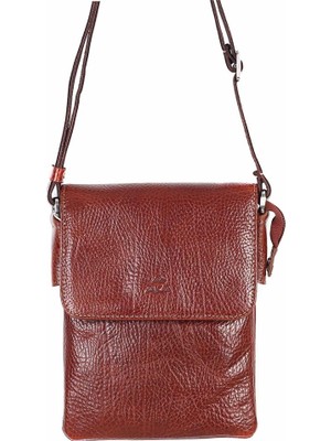 Akaderi Parlak Taba - Omuzdan Askılı Deri Çanta 322