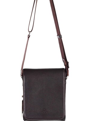 Akaderi Floter Kahve - Omuzdan Askılı Deri Çanta 355