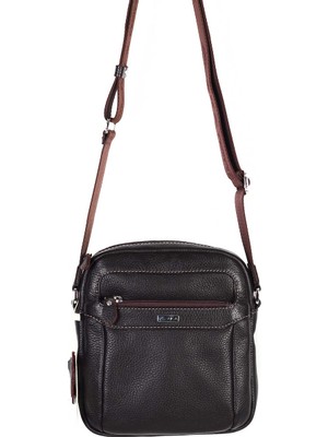 Akaderi Floter Kahve - Omuzdan Askılı Deri Çanta 379