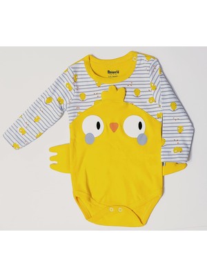 Miniworld Unisex Yellow Chick 3'lü Zıbın Takım