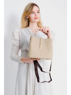 Just Polo Vizon Kadın Kilit Detaylı Omuz Çantası