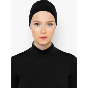 Tuva Bone Parizyen Bağcıklı Dikişsiz Bone Siyah