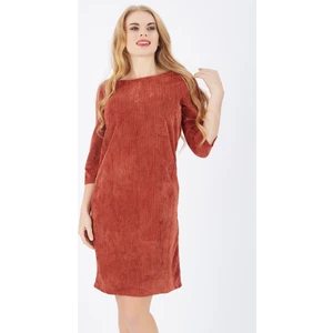 Sırtı 40 Cm.gizli Fermuarlı Truvakar Kol Kadife Elbise | ELB32565