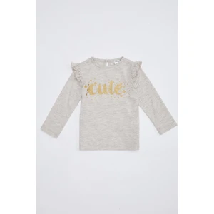 Kız Bebek Baskılı Uzun Kol Tişört S6834A220WN