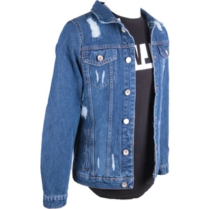 Viking's Line Denim Lazer Işlemli Mavi Mont