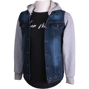 Viking's Line Erkek Denim Mont Kapüşonlu Mavi