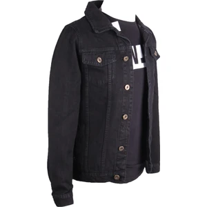 Viking's Line Erkek Şık Giyim Denim Mont Siyah