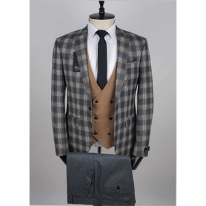 Jan Carlucci Kombinli Slimfit Drop 6 Takım Elbise