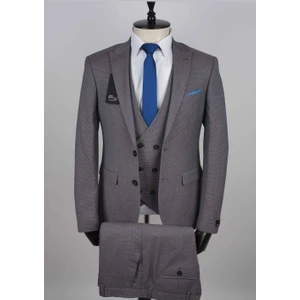 Jan Carlucci Yelekli  Slimfit Drop 6 Takım Elbise